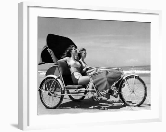 Sand Surreying on Daytona Beach, Florida-null-Framed Photo