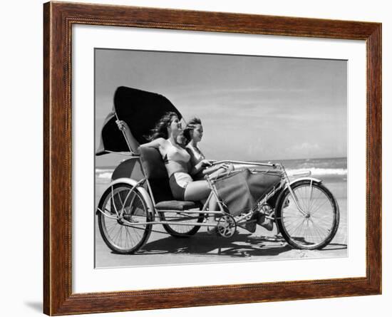 Sand Surreying on Daytona Beach, Florida-null-Framed Photo