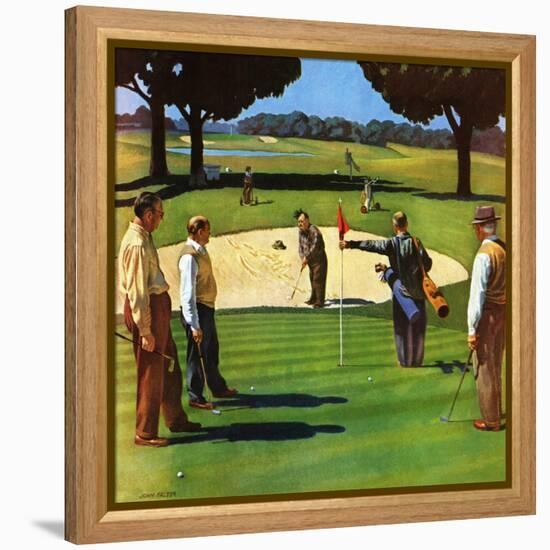 "Sand Trap," July 3, 1948-John Falter-Framed Premier Image Canvas