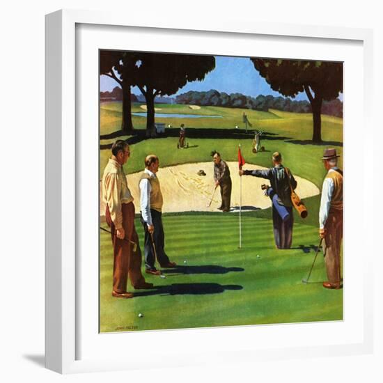 "Sand Trap," July 3, 1948-John Falter-Framed Premium Giclee Print