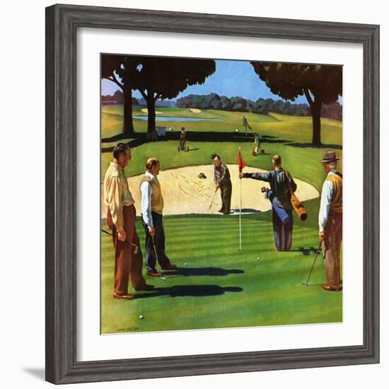 "Sand Trap," July 3, 1948-John Falter-Framed Giclee Print