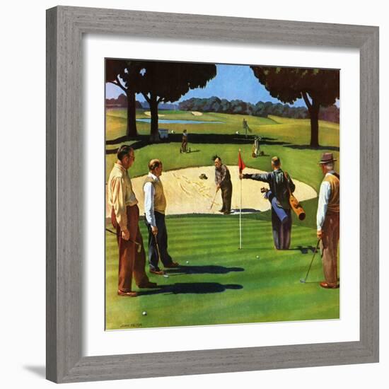 "Sand Trap," July 3, 1948-John Falter-Framed Giclee Print