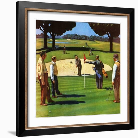 "Sand Trap," July 3, 1948-John Falter-Framed Giclee Print