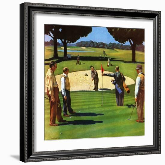 "Sand Trap," July 3, 1948-John Falter-Framed Giclee Print