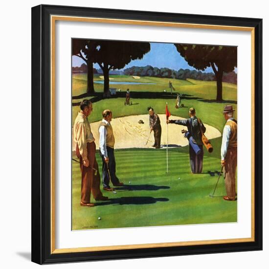 "Sand Trap," July 3, 1948-John Falter-Framed Giclee Print