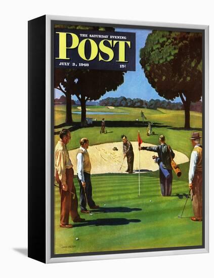 "Sand Trap," Saturday Evening Post Cover, July 3, 1948-John Falter-Framed Premier Image Canvas