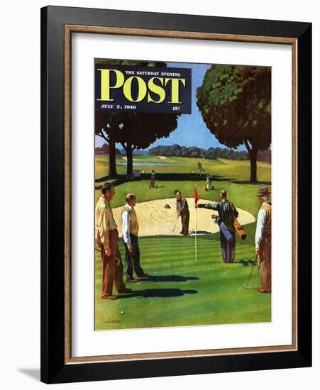 "Sand Trap," Saturday Evening Post Cover, July 3, 1948-John Falter-Framed Giclee Print