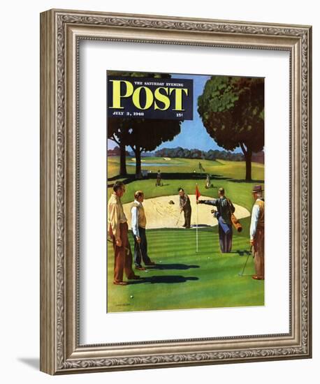 "Sand Trap," Saturday Evening Post Cover, July 3, 1948-John Falter-Framed Giclee Print