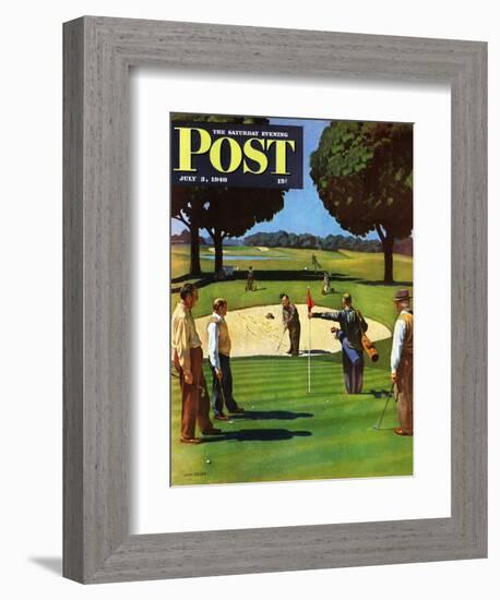 "Sand Trap," Saturday Evening Post Cover, July 3, 1948-John Falter-Framed Giclee Print