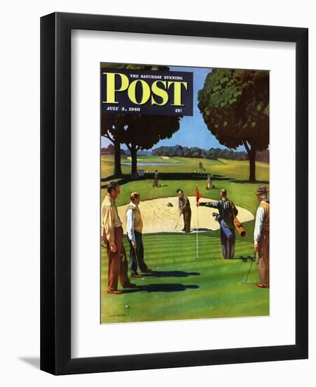 "Sand Trap," Saturday Evening Post Cover, July 3, 1948-John Falter-Framed Giclee Print