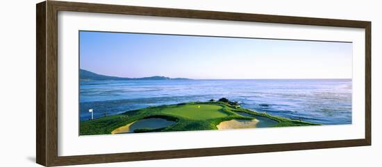 Sand Traps in a Golf Course, Pebble Beach Golf Course, Pebble Beach, Monterey County-null-Framed Photographic Print