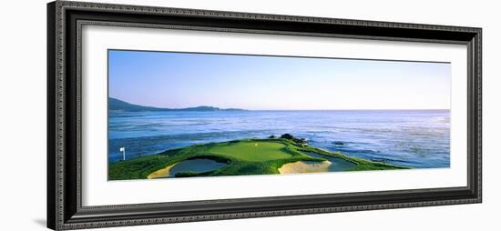 Sand Traps in a Golf Course, Pebble Beach Golf Course, Pebble Beach, Monterey County-null-Framed Photographic Print