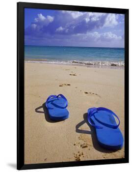 Sandals on Shore, HI-Tomas del Amo-Framed Premium Photographic Print