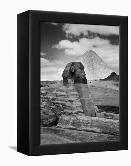 Sandbags Being Used to Protect Sphinx Against Enemy Bombs, Giza, Egypt, 1942-Bob Landry-Framed Premier Image Canvas