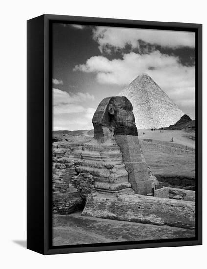 Sandbags Being Used to Protect Sphinx Against Enemy Bombs, Giza, Egypt, 1942-Bob Landry-Framed Premier Image Canvas