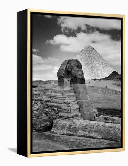 Sandbags Being Used to Protect Sphinx Against Enemy Bombs, Giza, Egypt, 1942-Bob Landry-Framed Premier Image Canvas