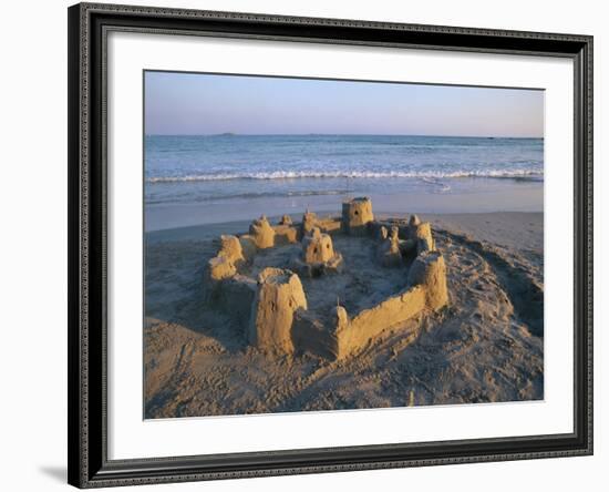 Sandcastle at Beach-David Barnes-Framed Photographic Print