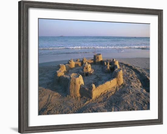 Sandcastle at Beach-David Barnes-Framed Photographic Print