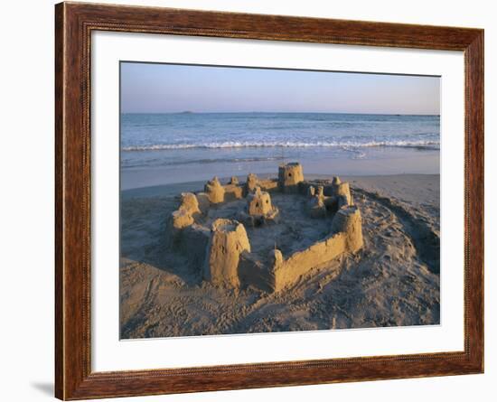 Sandcastle at Beach-David Barnes-Framed Photographic Print