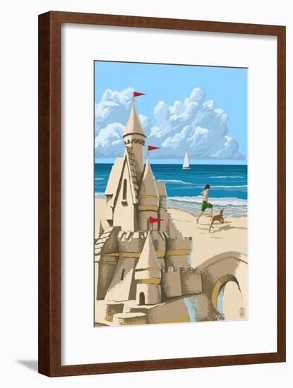 Sandcastle-Lantern Press-Framed Art Print