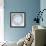 SandCircle7    pattern, blue, grey, hand-drawn-Robbin Rawlings-Framed Art Print displayed on a wall