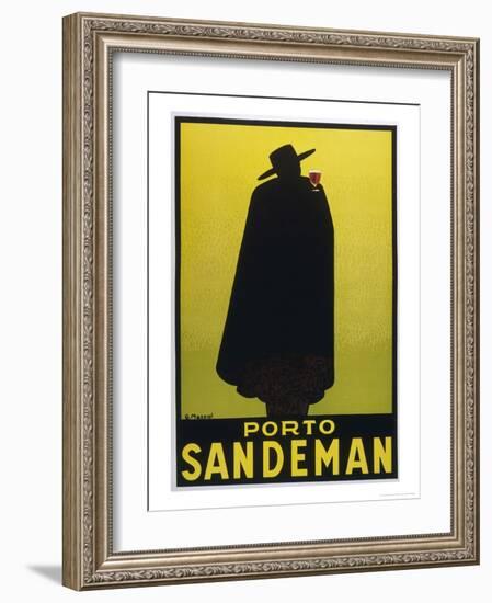 Sandeman Port, The Famous Silhouette-Georges Massiot-Framed Premium Giclee Print