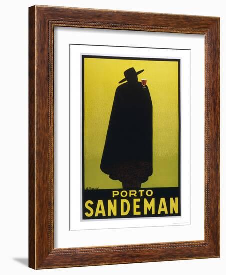 Sandeman Port, The Famous Silhouette-Georges Massiot-Framed Premium Giclee Print