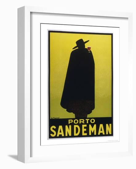 Sandeman Port, The Famous Silhouette-Georges Massiot-Framed Premium Giclee Print