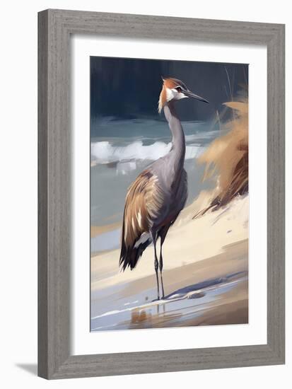 Sandhill Crane-Vivienne Dupont-Framed Art Print