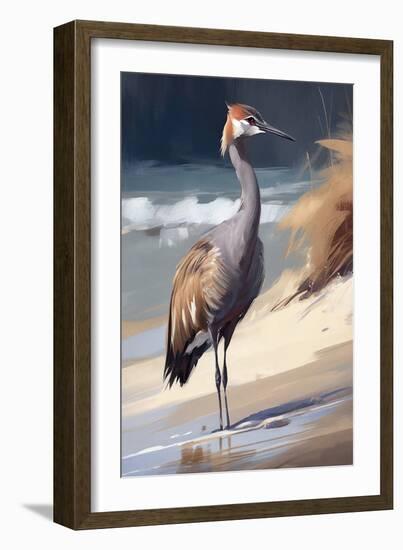 Sandhill Crane-Vivienne Dupont-Framed Art Print