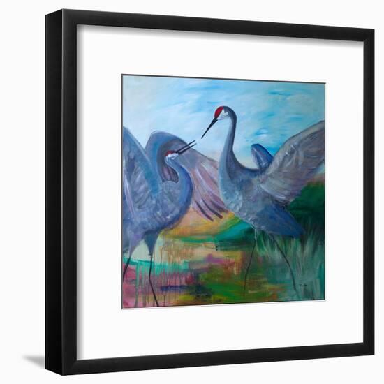 Sandhill Cranes-Robin Maria-Framed Art Print