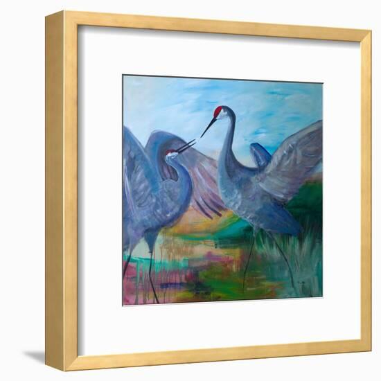 Sandhill Cranes-Robin Maria-Framed Art Print