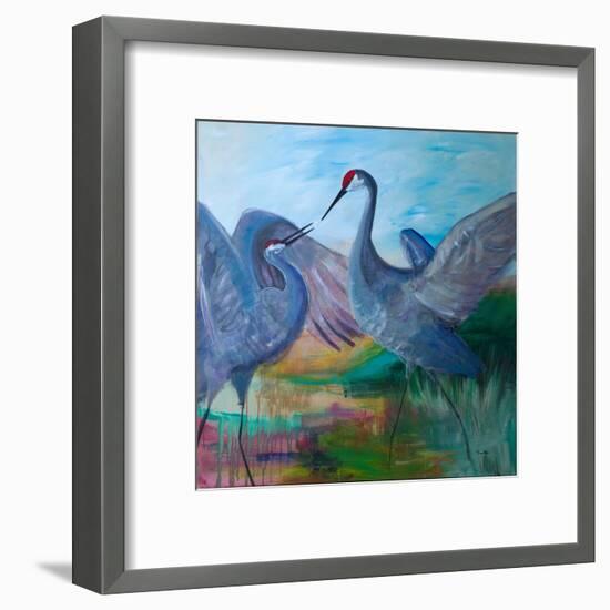 Sandhill Cranes-Robin Maria-Framed Art Print