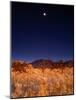 Sandia Mountains Desert Twilight Landscape Moon Rise, New Mexico-Kevin Lange-Mounted Photographic Print