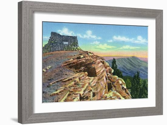 Sandia Mountains, New Mexico, Scenic View from Kiwanis Point-Lantern Press-Framed Art Print