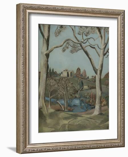 Sandling Park, Kent, 1924 (Oil on Canvas)-Paul Nash-Framed Giclee Print