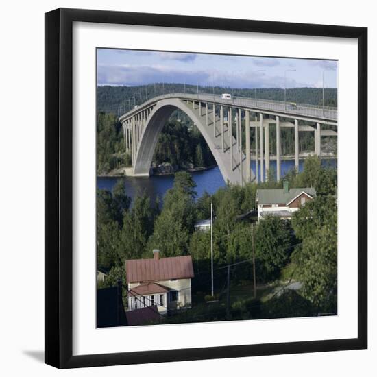 Sando Bridge, Harnosand, Sweden-null-Framed Photographic Print