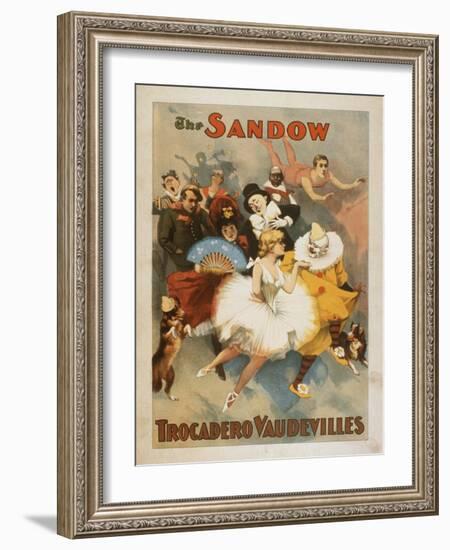 Sandow Trocadero Vaudevilles Carnival Theme Poster-Lantern Press-Framed Art Print