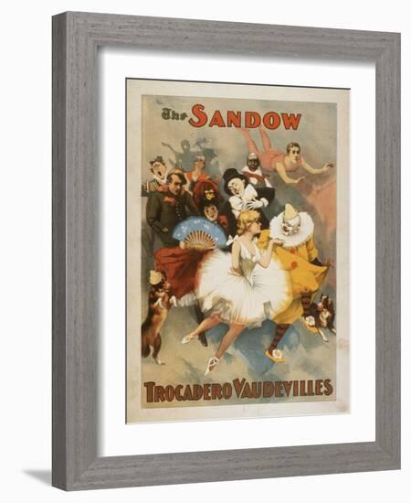 Sandow Trocadero Vaudevilles Carnival Theme Poster-Lantern Press-Framed Art Print