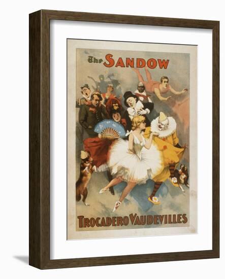 Sandow Trocadero Vaudevilles Carnival Theme Poster-Lantern Press-Framed Art Print