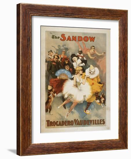 Sandow Trocadero Vaudevilles Carnival Theme Poster-Lantern Press-Framed Art Print