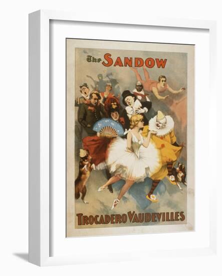 Sandow Trocadero Vaudevilles Carnival Theme Poster-Lantern Press-Framed Art Print