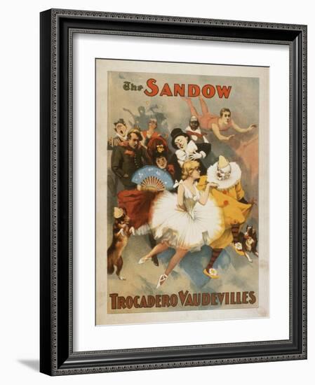 Sandow Trocadero Vaudevilles Carnival Theme Poster-Lantern Press-Framed Art Print