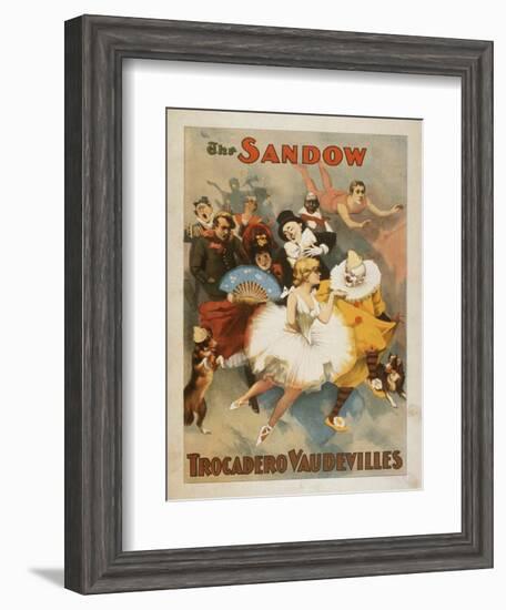 Sandow Trocadero Vaudevilles Carnival Theme Poster-Lantern Press-Framed Art Print