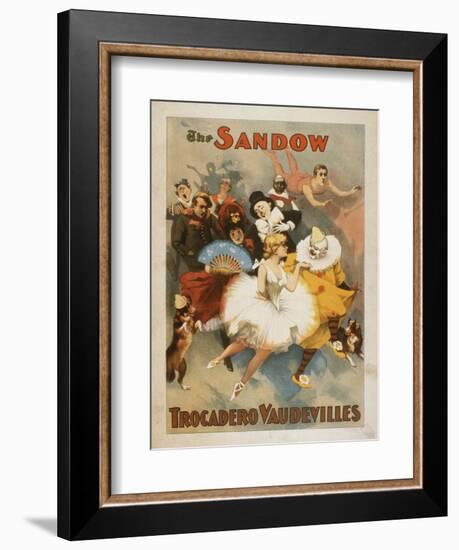 Sandow Trocadero Vaudevilles Carnival Theme Poster-Lantern Press-Framed Art Print