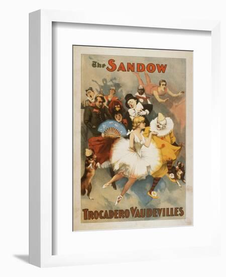 Sandow Trocadero Vaudevilles Carnival Theme Poster-Lantern Press-Framed Art Print