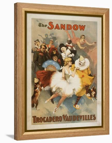 Sandow Trocadero Vaudevilles Carnival Theme Poster-Lantern Press-Framed Stretched Canvas