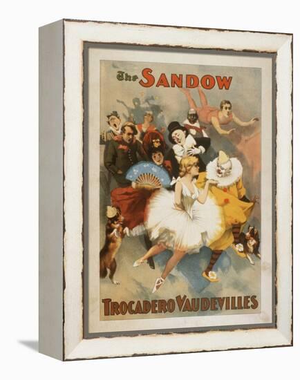 Sandow Trocadero Vaudevilles Carnival Theme Poster-Lantern Press-Framed Stretched Canvas