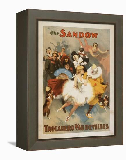 Sandow Trocadero Vaudevilles Carnival Theme Poster-Lantern Press-Framed Stretched Canvas