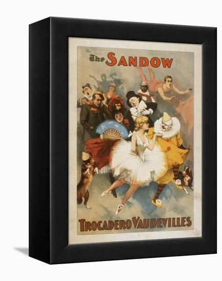 Sandow Trocadero Vaudevilles Carnival Theme Poster-Lantern Press-Framed Stretched Canvas